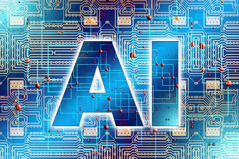 회로기판 위에 AI라고 쓰여있는 일러스트